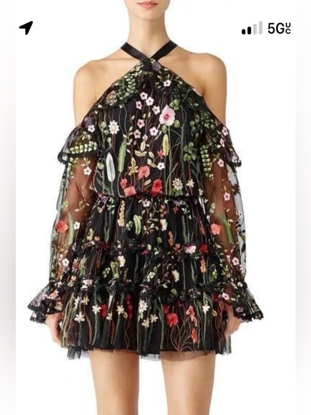 Alexis Black Floral Adeline Dress